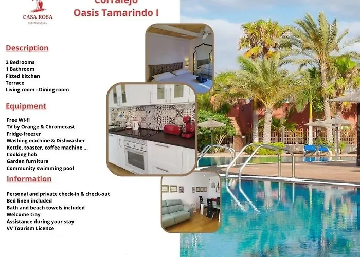 Oasis Tamarindo 1 - Casa Rosa - 2 Climatisees * Corralejo